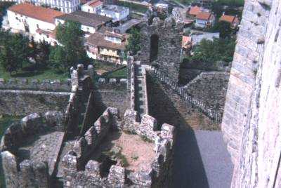 Belo pormenor do castelo, visto de cima