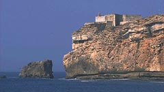 Forte visto da praia da Nazaré