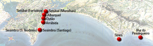 Mapa clicável dos fortes de defesa da Costa Azul