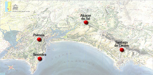 Mapa clicável dos Castelos da Reconquista