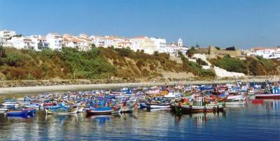 Porto de Sines, com o castelo ao fundo