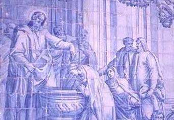 Pormenor do painel de azulejos da capela